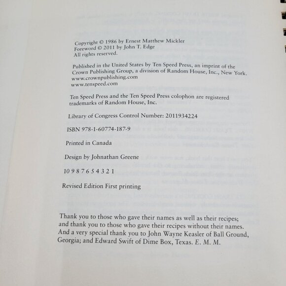 White Trash Cooking By Ernest Matthew Mickler 25th Anniversary Spiral Bound - Picture 5 of 15